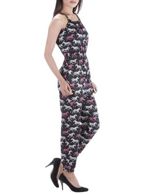 animal printed full leg jumpsuit - 11401867 - Standard Image - 2