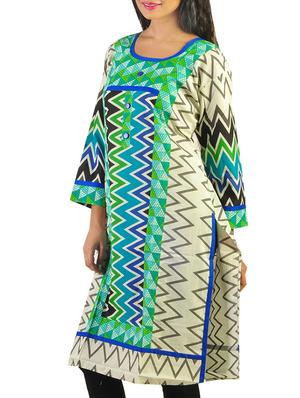multi colored printed cotton kurta - 11405615 - Standard Image - 2
