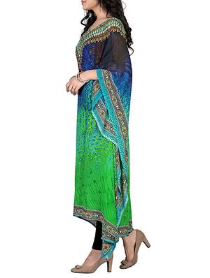 multi colored georgette kaftan - 11428916 - Standard Image - 2