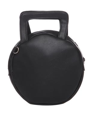 solid black leatherette handbag - 11429613 - Standard Image - 2