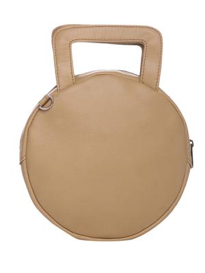 solid dark beige leatherette sling bag - 11429676 - Standard Image - 2