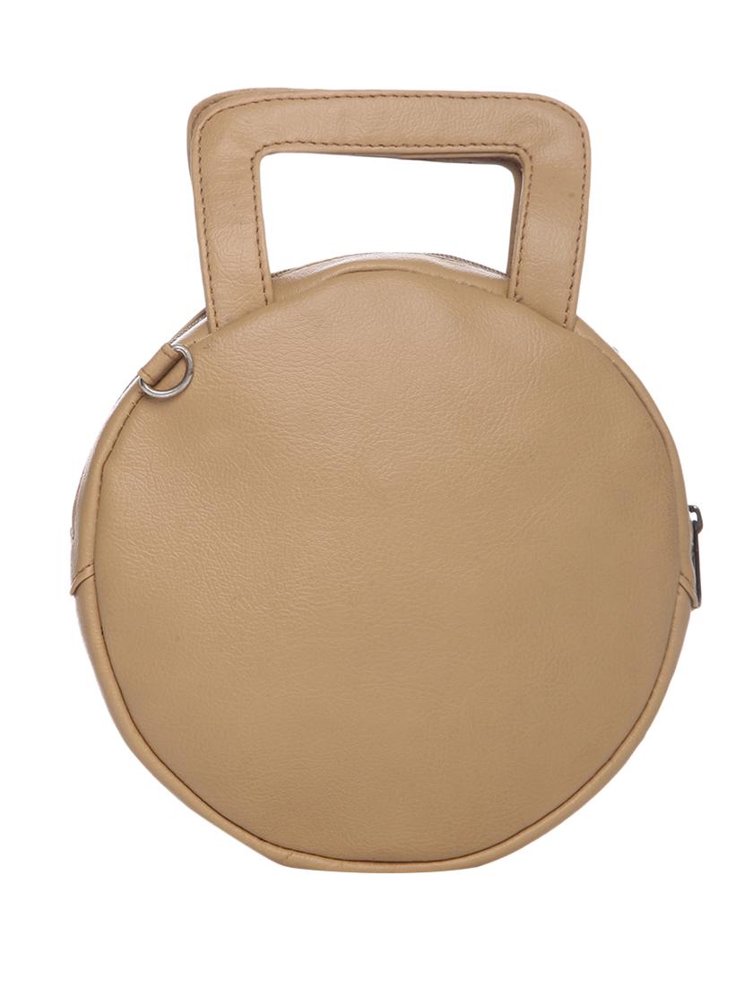 solid dark beige leatherette sling bag - 11429676 - Zoom Image - 2