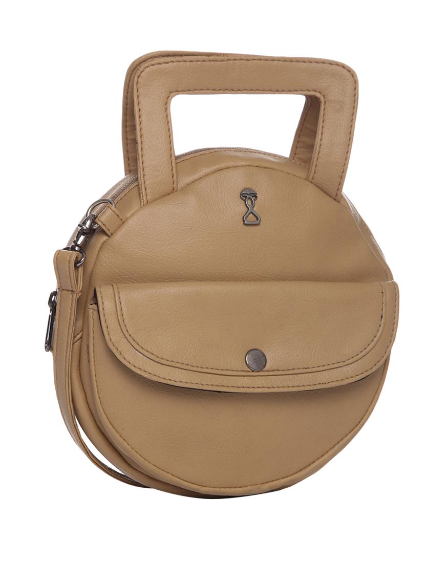 solid dark beige leatherette sling bag - 11429676 - Zoom Image - 5