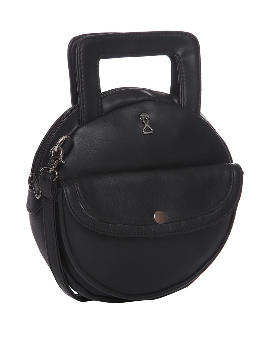solid black leatherette sling bag - 11429678 - Zoom Image - 5