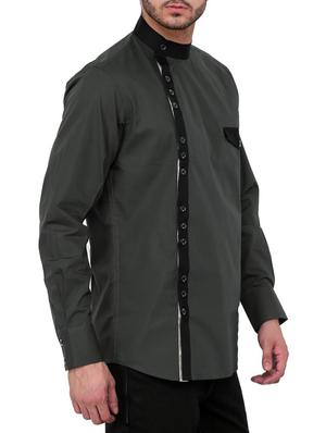 grey cotton casual shirt - 11429759 - Standard Image - 2