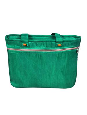 green printed silk shopping bag - 11432333 - Standard Image - 2