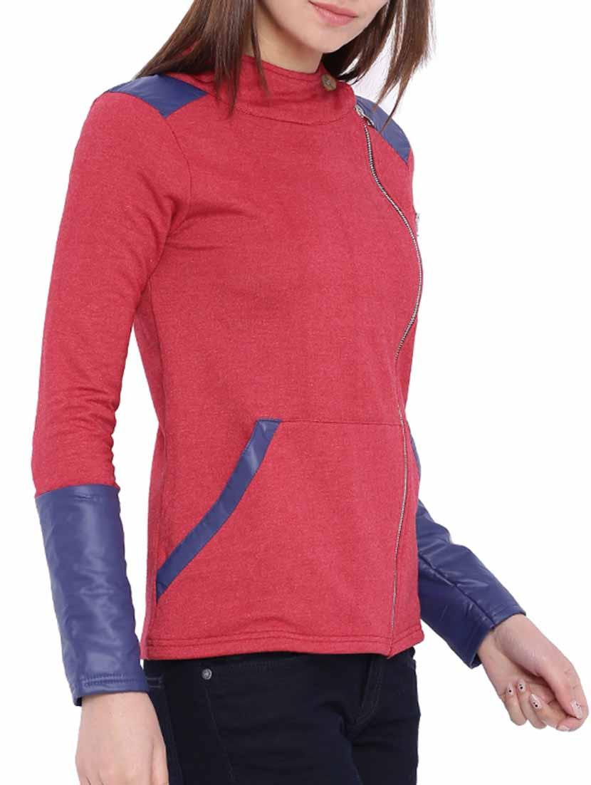 solid red cotton jacket - 11435548 - Zoom Image - 2