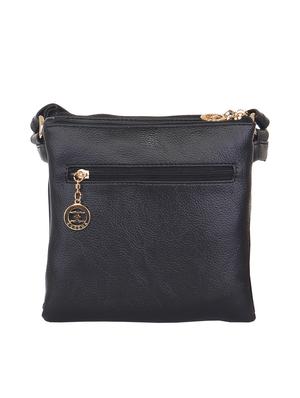 black faux leather sling bag - 11438395 - Standard Image - 2