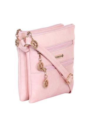 baby pink faux leather sling bag - 11438397 - Standard Image - 5