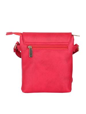 solid red faux leather sling bag - 11438401 - Standard Image - 2