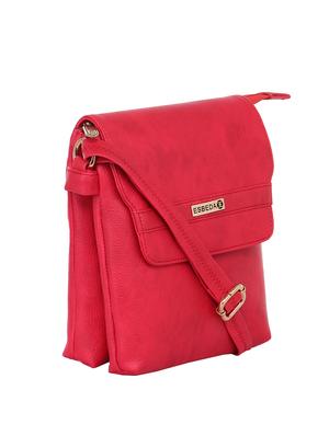 solid red faux leather sling bag - 11438401 - Standard Image - 5