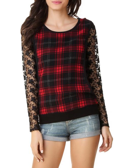 red jersey top - 11441447 - Standard Image - 1