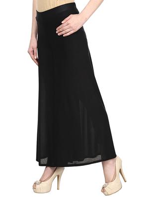 solid black satin palazzo - 11441825 - Standard Image - 2