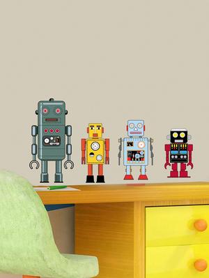 build your own robot multicolor wall sticker - 1144628 - Standard Image - 2