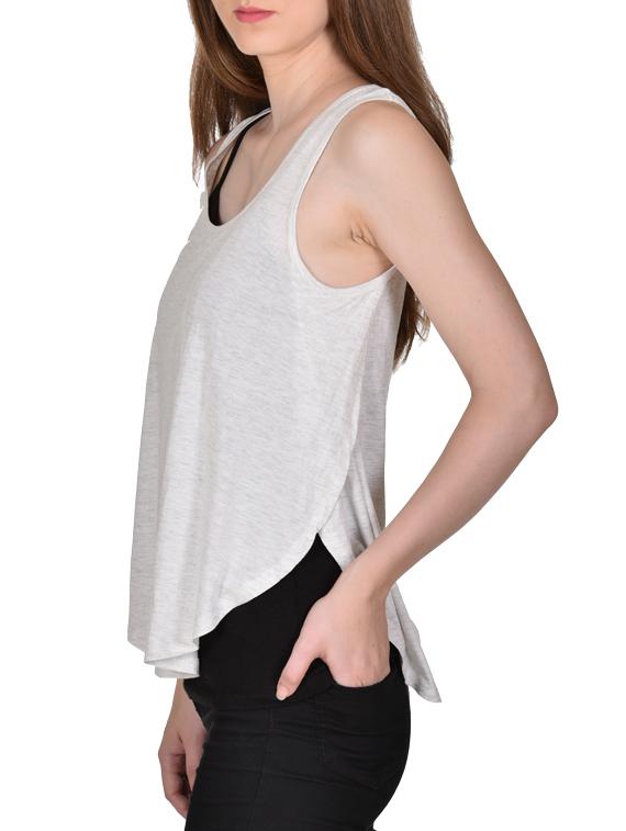 Scoop neck asymmetric top - 11446698 - Zoom Image - 2