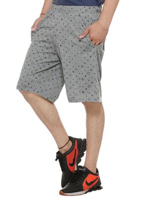 grey printed cotton shorts - 11449982 - Standard Image - 2