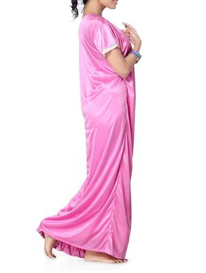 pink asymetric nighty & wrap gown - 1145286 - Standard Image - 2