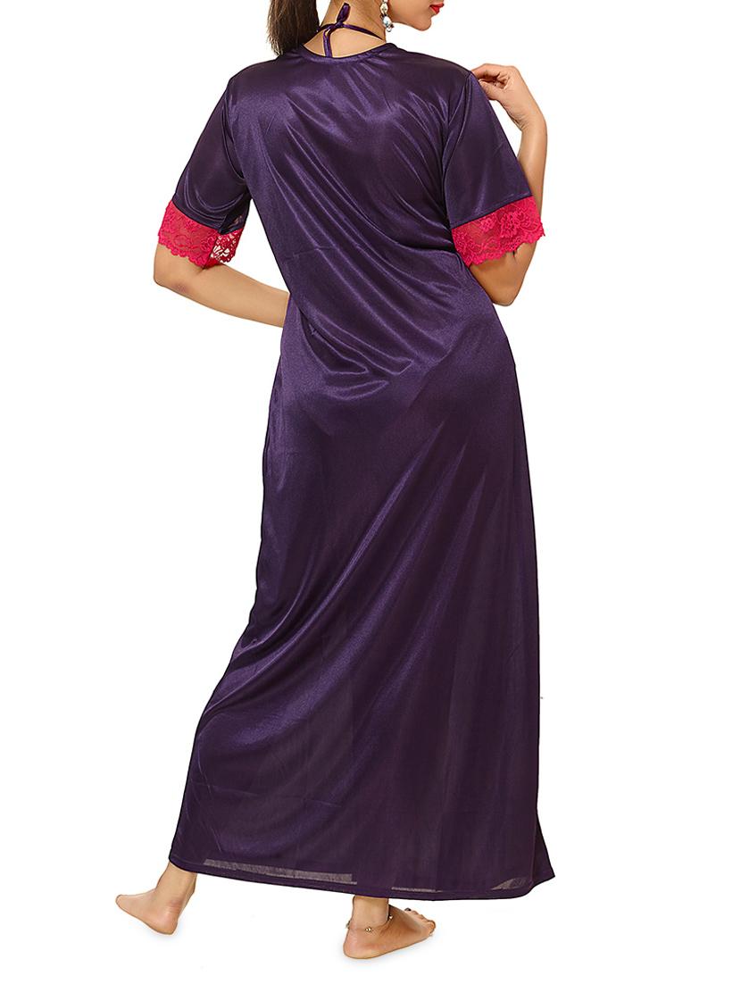 poly satin night wear set (set of 8) - 1145295 - Zoom Image - 2