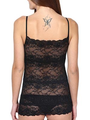 solid black net camisole - 11457932 - Standard Image - 2