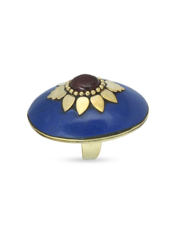dark blue brass hand ring - 11478049 - Zoom Image - 2