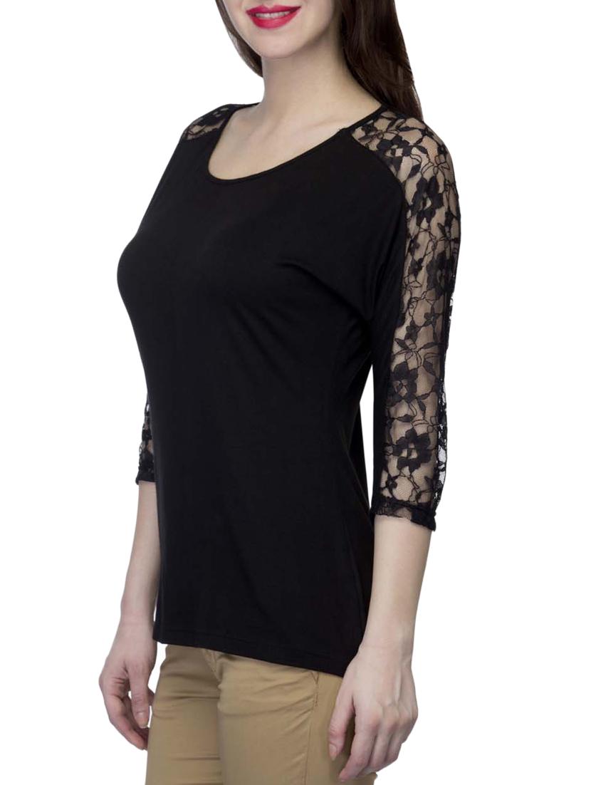black viscose top - 11483839 - Zoom Image - 2