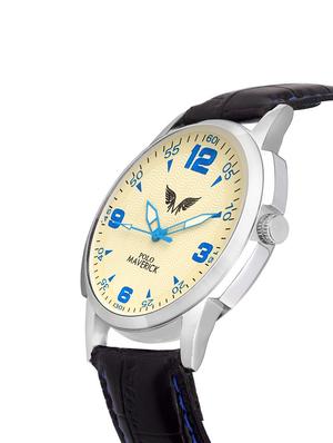 black leatherette men analog watch - 11501993 - Standard Image - 2