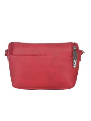 red synthetic leather sling bag - 11507266 - Standard Image - 2