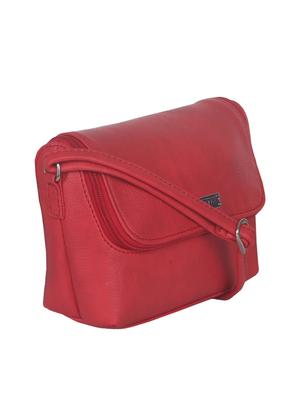 red synthetic leather sling bag - 11507266 - Standard Image - 5