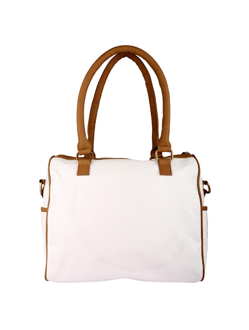 white and brown leatherette handbag - 11512620 - Zoom Image - 2