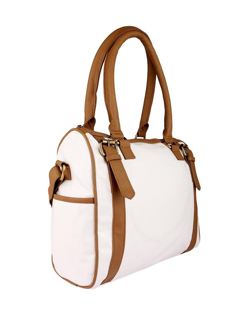 white and brown leatherette handbag - 11512620 - Zoom Image - 5