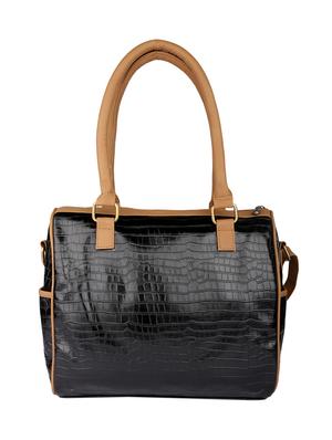black leatherette textured handbag - 11512621 - Standard Image - 2