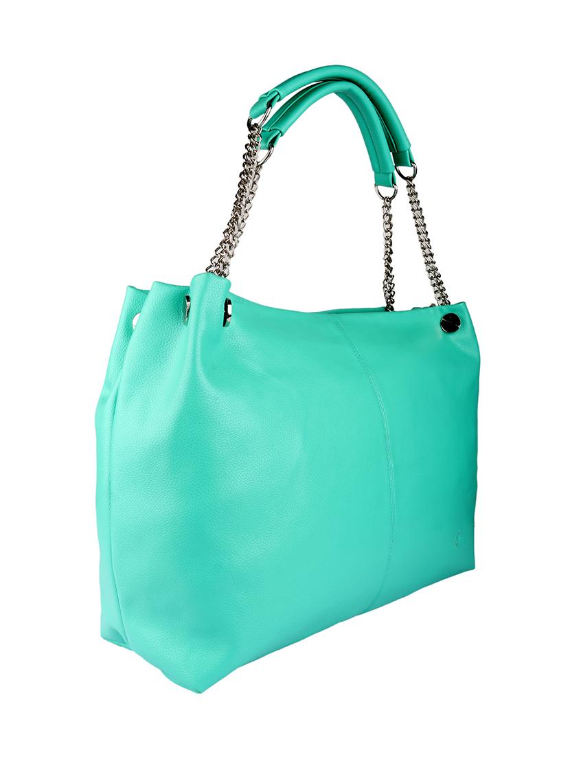 solid green leatherette handbag - 11512622 - Zoom Image - 5