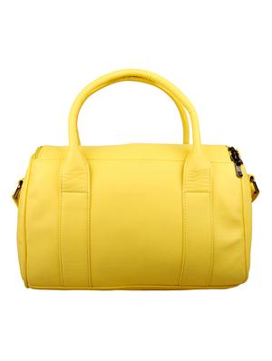 solid yellow leatherette handbag - 11512623 - Standard Image - 2