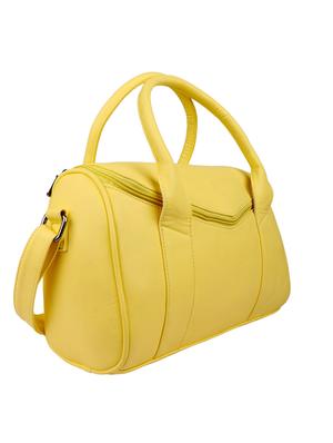 solid yellow leatherette handbag - 11512623 - Standard Image - 5