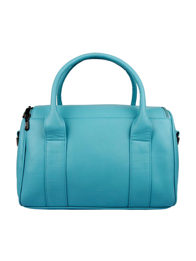 solid blue leatherette handbag - 11512624 - Zoom Image - 2