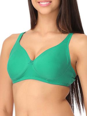 green cotton regular bra - 11533457 - Standard Image - 2