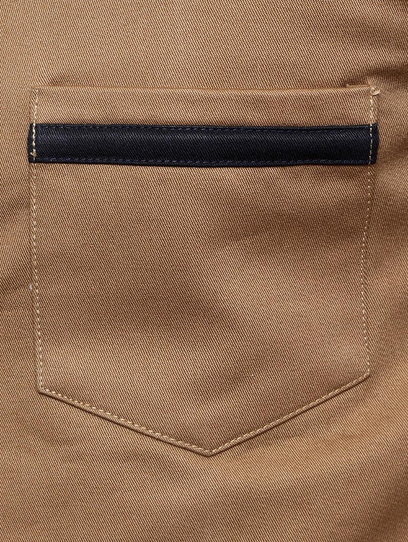 solid brown cotton nehru jacket - 11536383 - Zoom Image - 5
