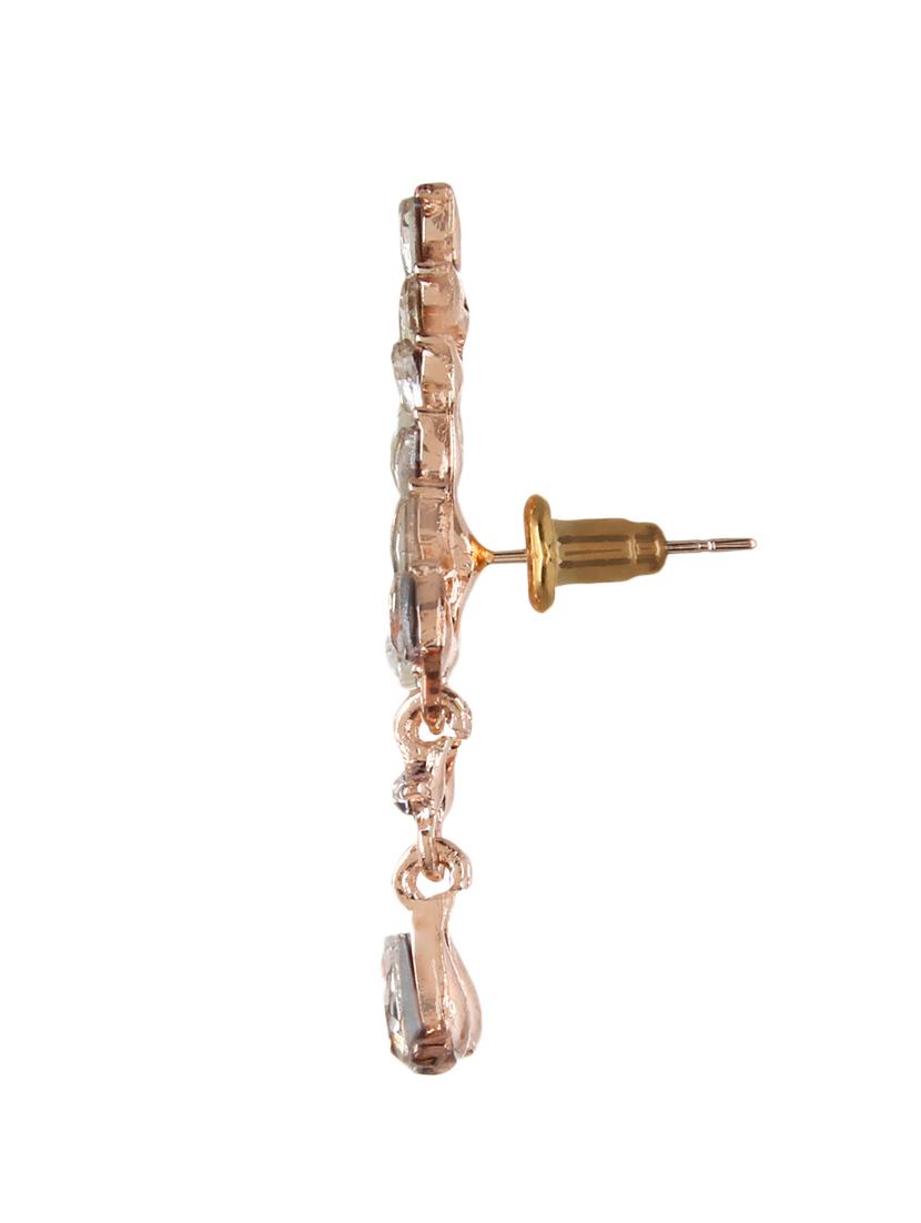 gold toned embellished metal earrings - 11538927 - Zoom Image - 2