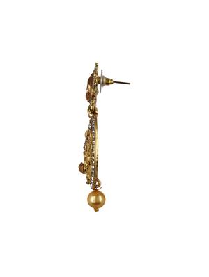 gold metal chandballi earring - 11539087 - Standard Image - 2