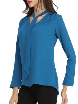 blue georgette regular top - 11545669 - Standard Image - 2