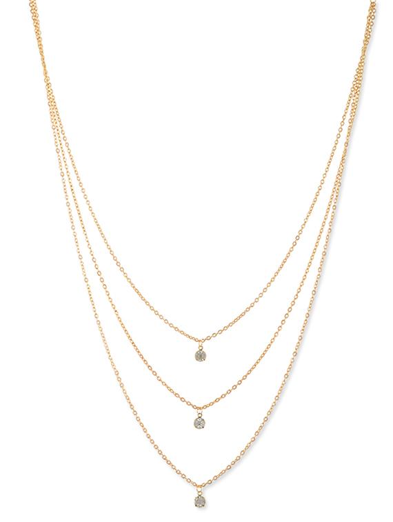 Gold Metal Long Necklace - By