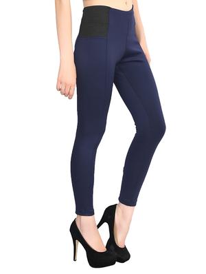 navy blue polyester jeggings - 11576179 - Standard Image - 2