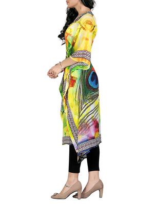 multi colored georgette kaftan - 11580285 - Standard Image - 2