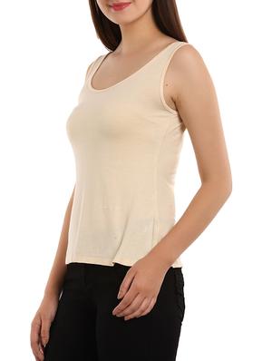 beige viscose tank top - 11585172 - Standard Image - 2