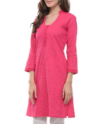 pink cotton kurta - 11588787 - Standard Image - 2