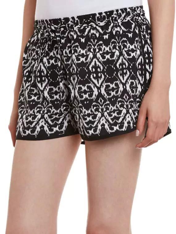 black printed polyester short - 11592576 - Zoom Image - 2