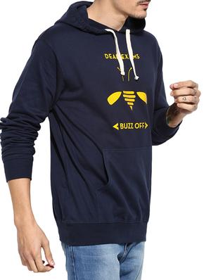 navy blue chest printed sweatshirt - 11614403 - Standard Image - 2
