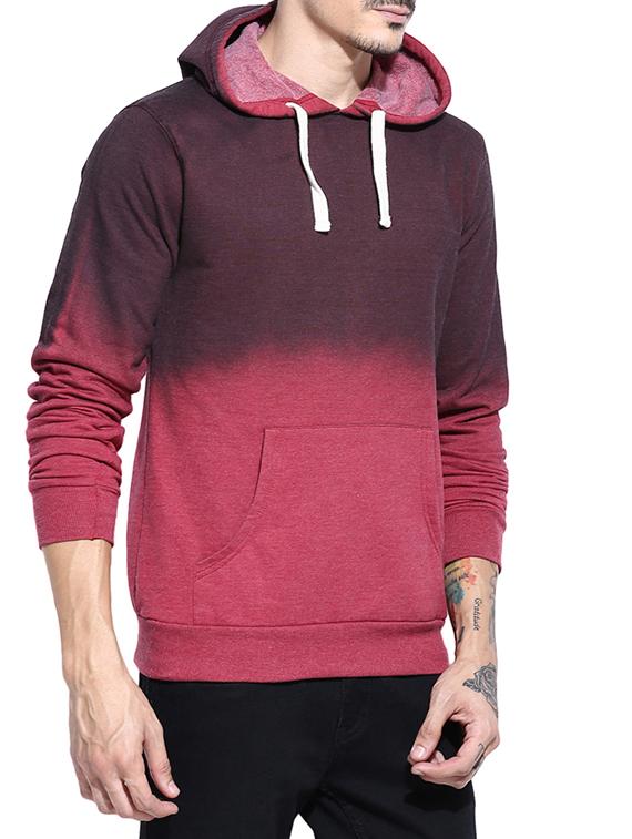 red ombre cotton sweatshirt - 11614421 - Zoom Image - 2