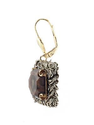 brown metal drop earrings - 11615216 - Standard Image - 2
