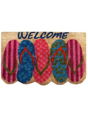 multi colored coir doormat - 11655709 - Standard Image - 2